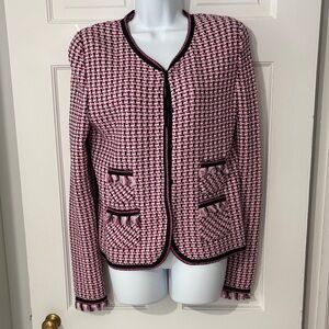Basler Pink and Black Tweed Blazer 38